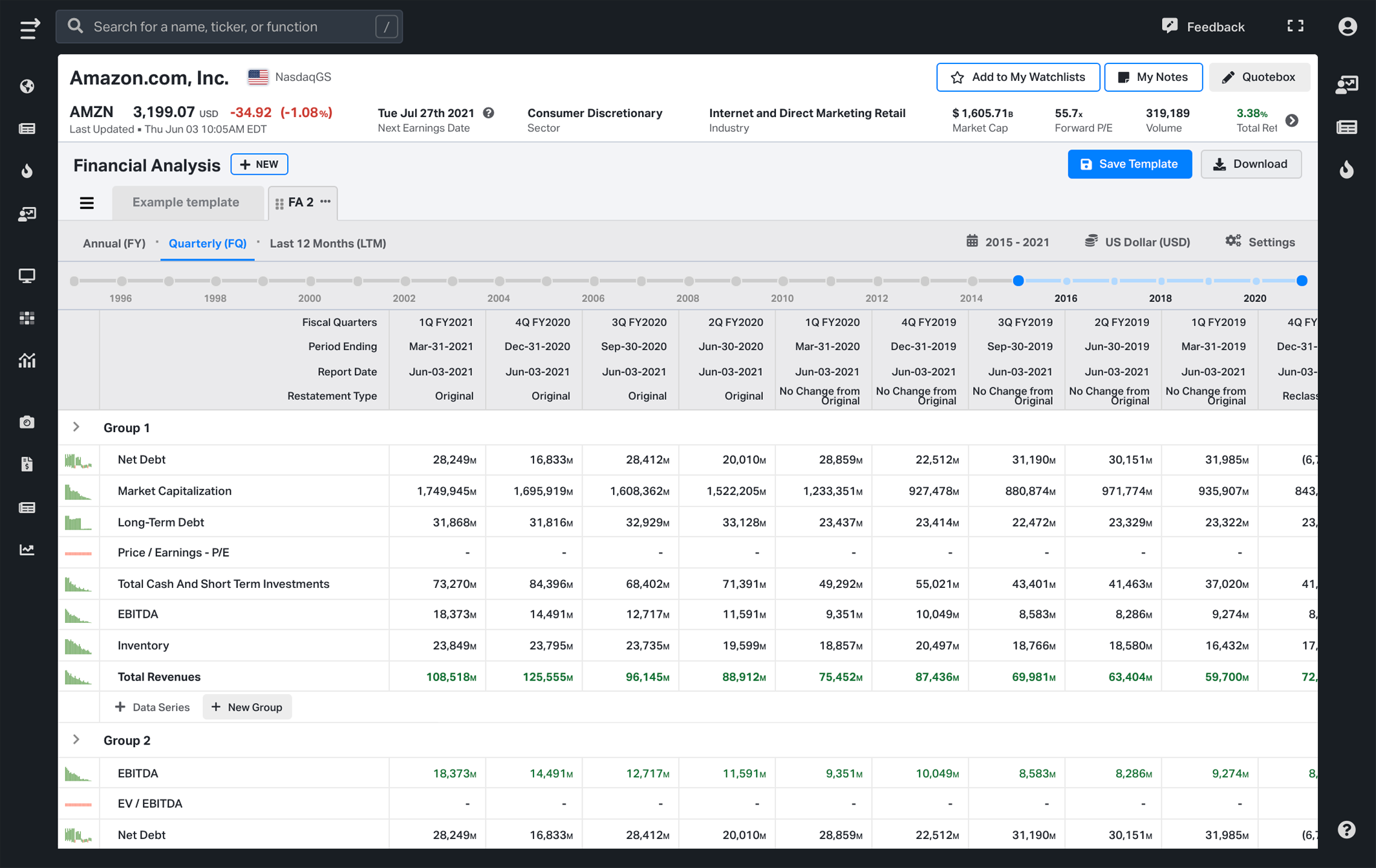 Koyfin release 3.4 - Create a customised financial analysis templates