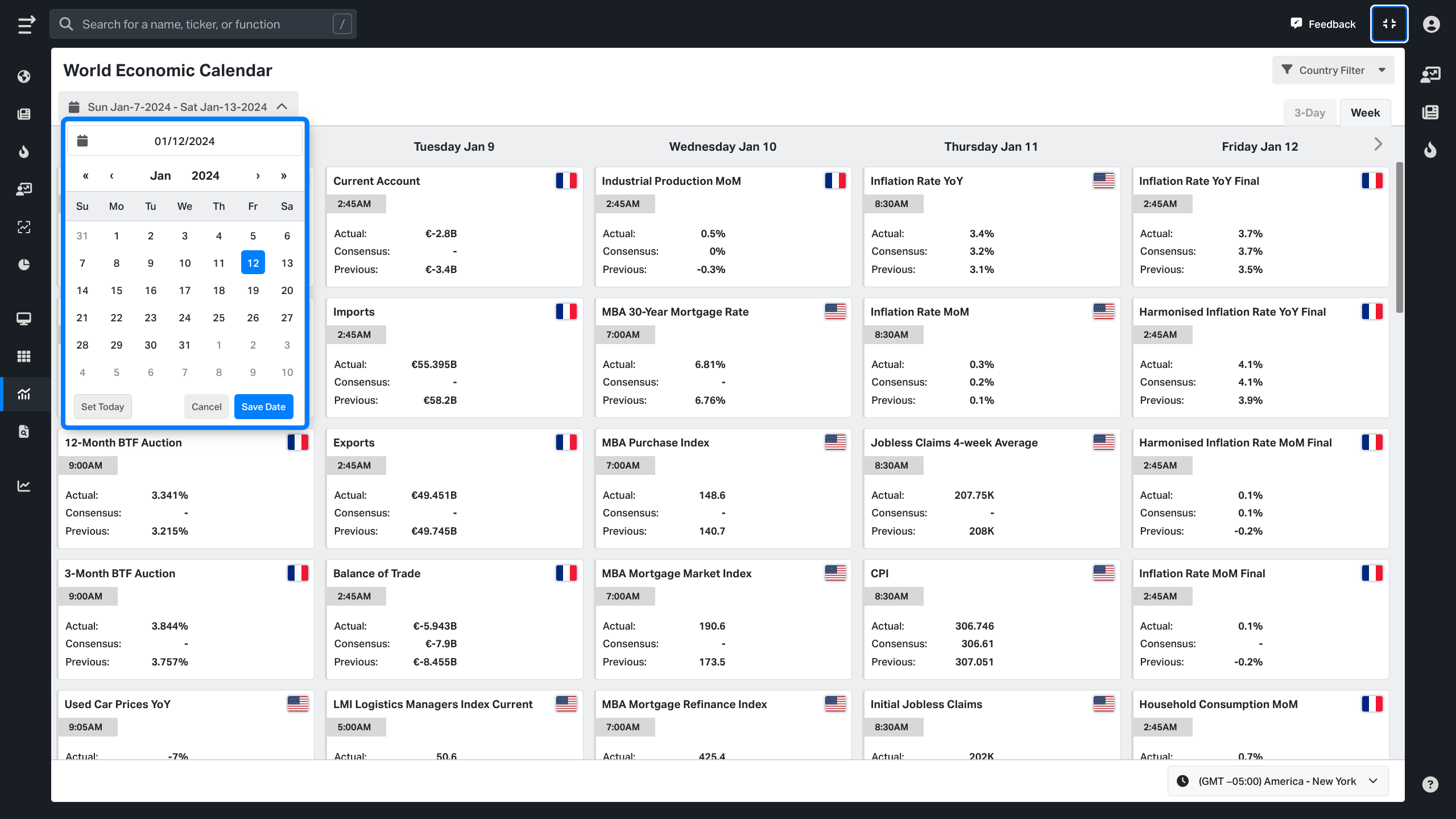 Build Earnings and Economic Calendars